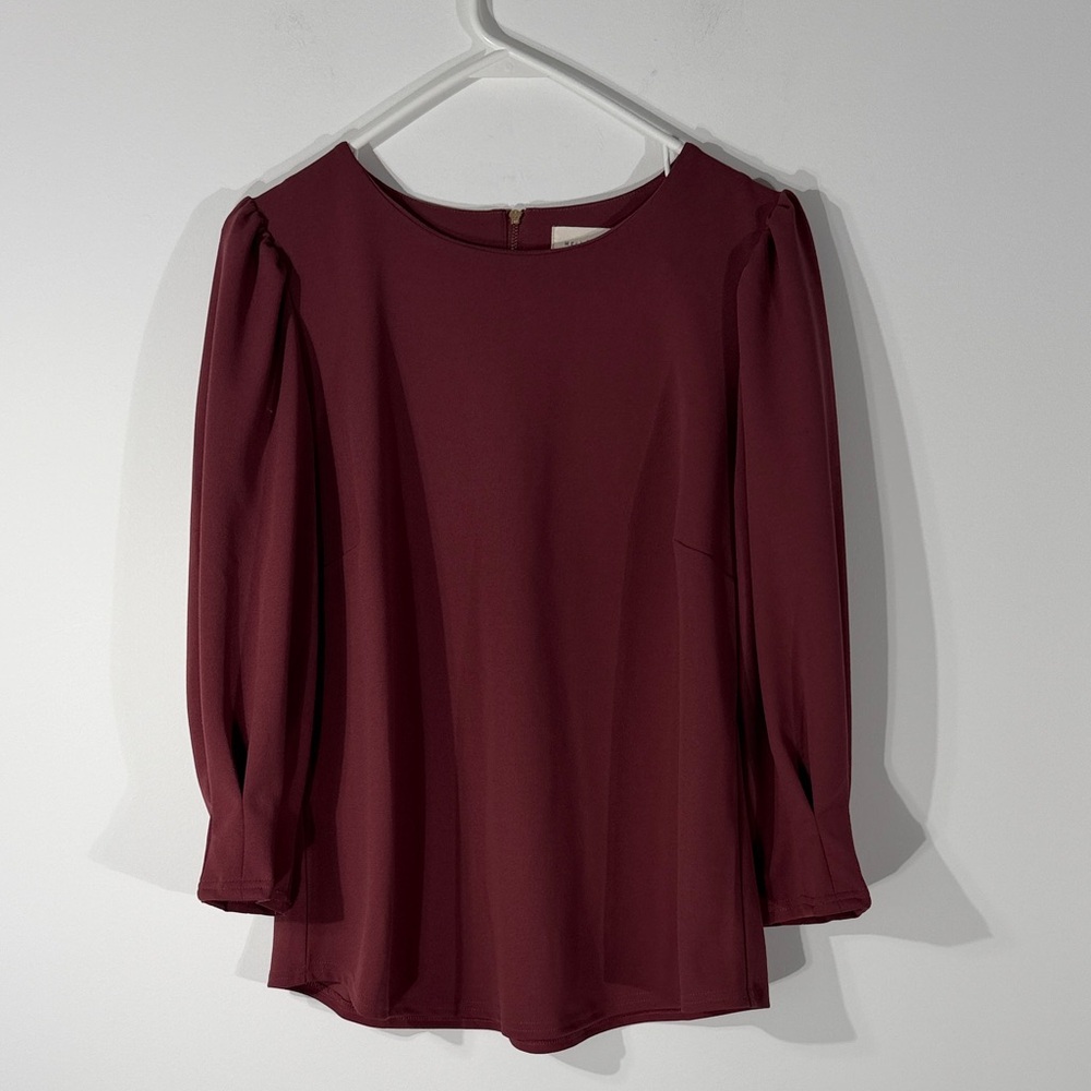 MELLODAY Deep Wine Blouse